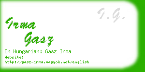 irma gasz business card